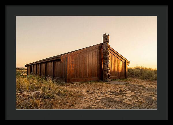 Longhouse With Carved Totem