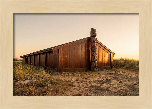 Longhouse With Carved Totem
