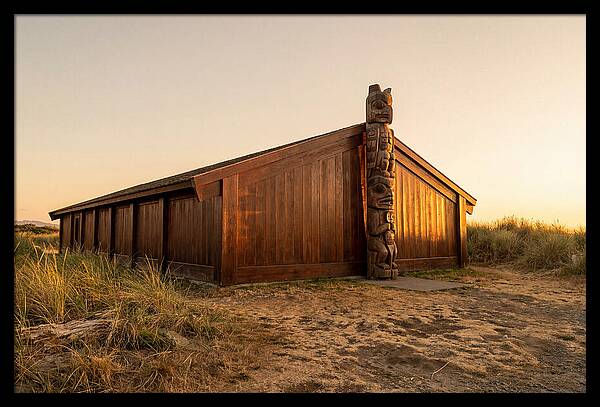 Longhouse With Carved Totem
