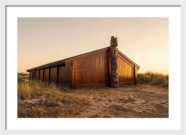 Longhouse With Carved Totem