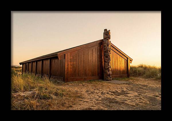 Longhouse With Carved Totem