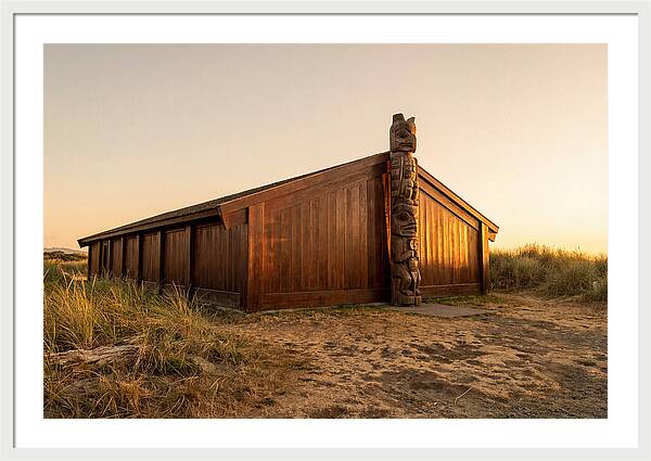 Longhouse With Carved Totem