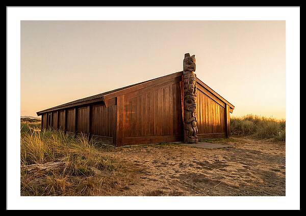 Longhouse With Carved Totem