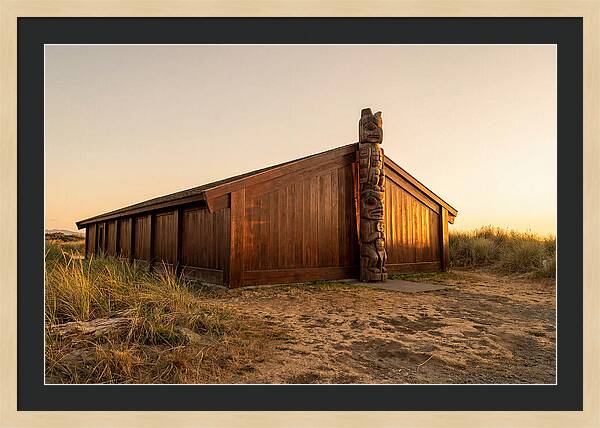 Longhouse With Carved Totem