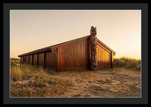 Longhouse With Carved Totem