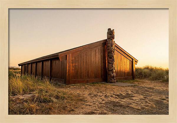 Longhouse With Carved Totem