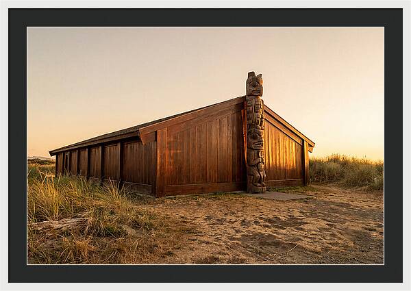 Longhouse With Carved Totem