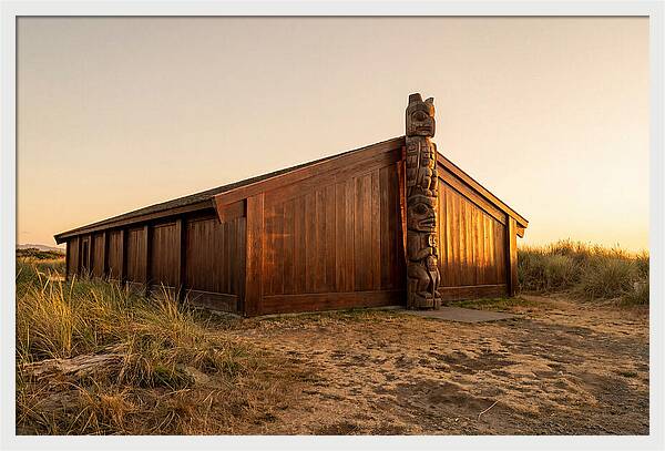 Longhouse With Carved Totem