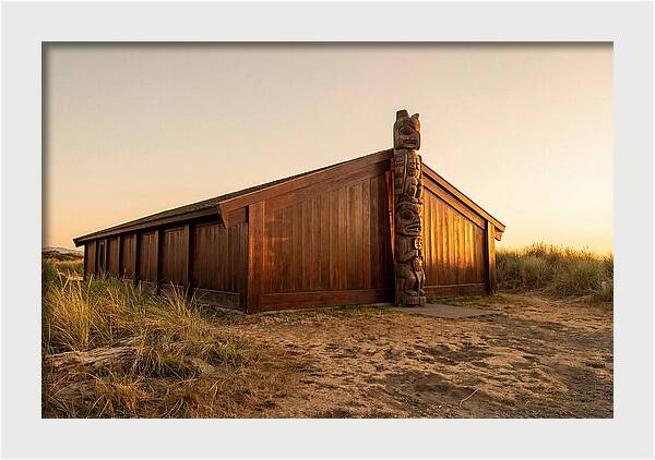 Longhouse With Carved Totem