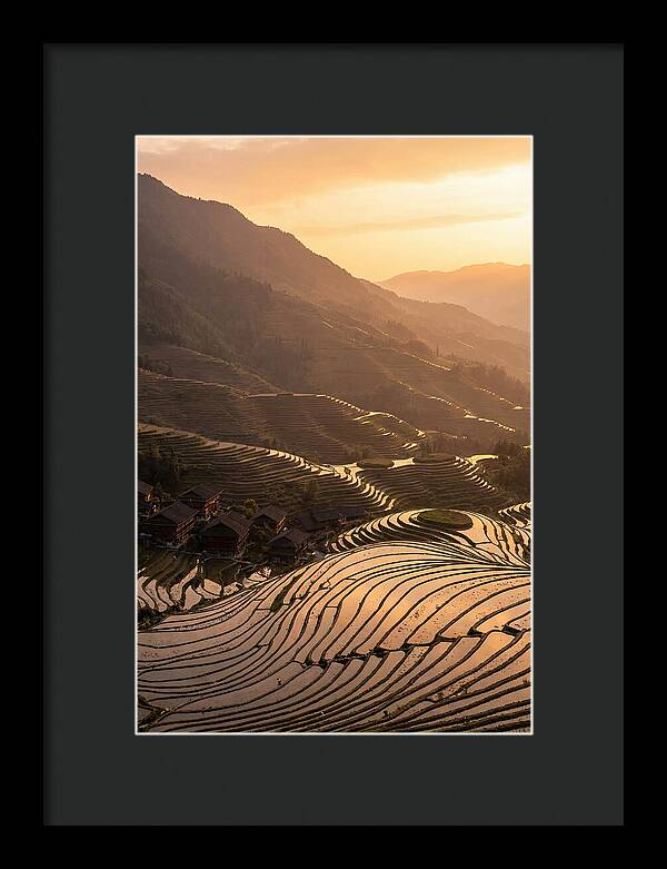 Longji Rice Terraces At Golden Hour