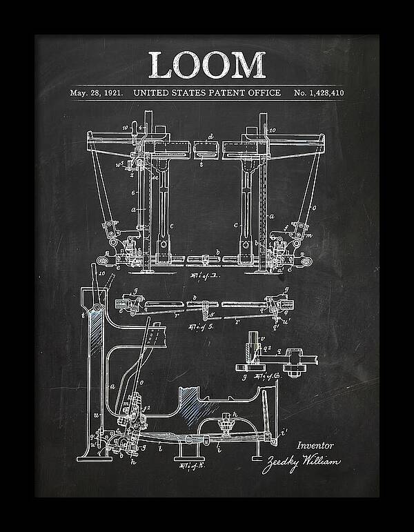 Loom Chalkboard Patent Us1428410