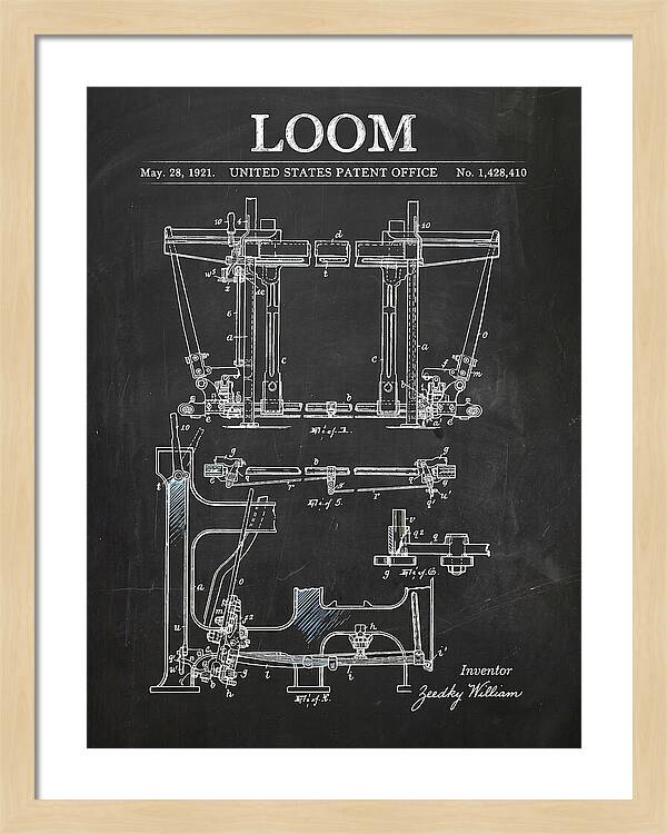 Loom Chalkboard Patent Us1428410