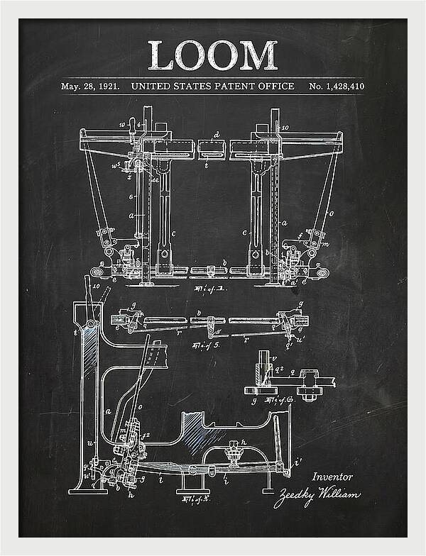 Loom Chalkboard Patent Us1428410