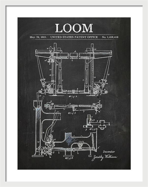 Loom Chalkboard Patent Us1428410