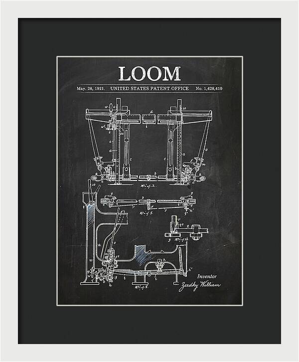 Loom Chalkboard Patent Us1428410