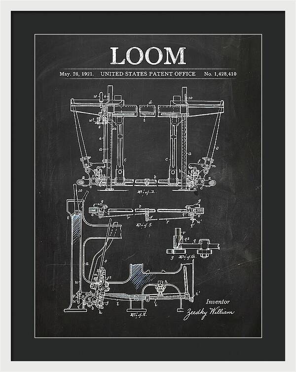 Loom Chalkboard Patent Us1428410