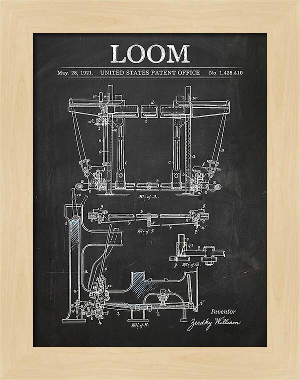 Loom Chalkboard Patent Us1428410