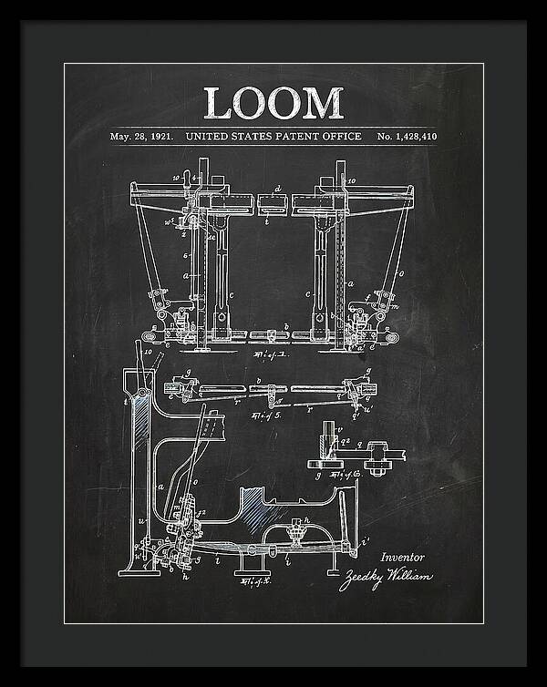 Loom Chalkboard Patent Us1428410