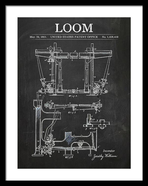 Loom Chalkboard Patent Us1428410