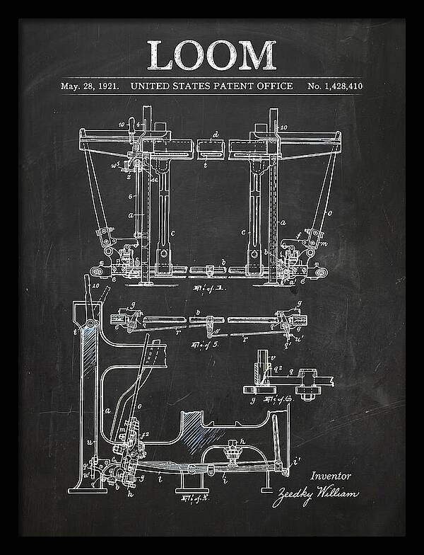 Loom Chalkboard Patent Us1428410