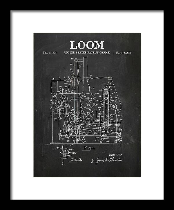 Loom Chalkboard Patent Us1752621a