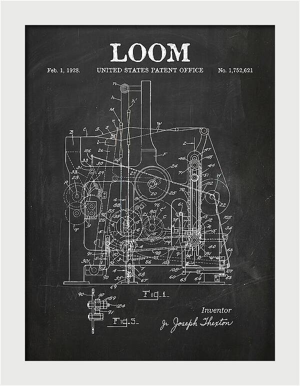 Loom Chalkboard Patent Us1752621a