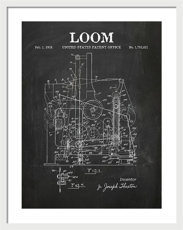 Loom Chalkboard Patent Us1752621a