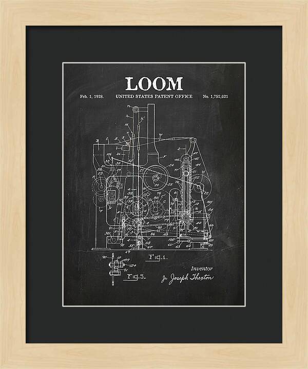 Loom Chalkboard Patent Us1752621a