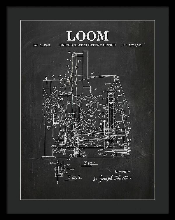 Loom Chalkboard Patent Us1752621a