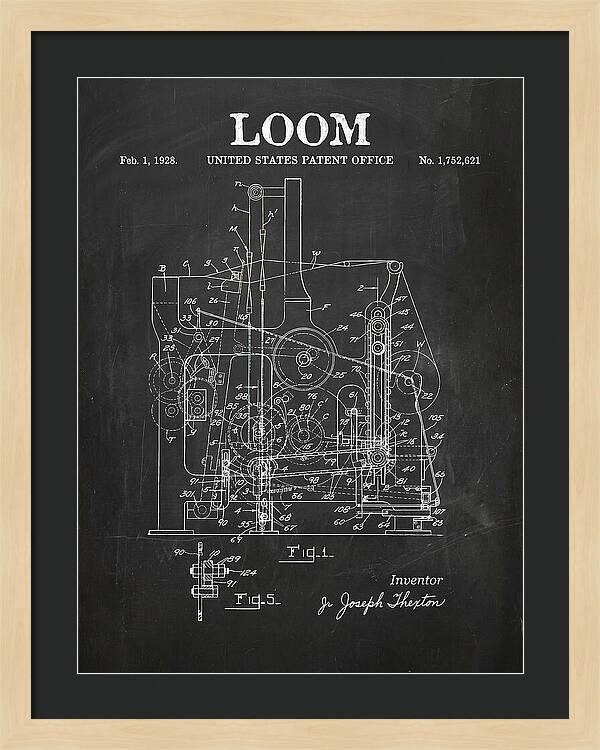 Loom Chalkboard Patent Us1752621a