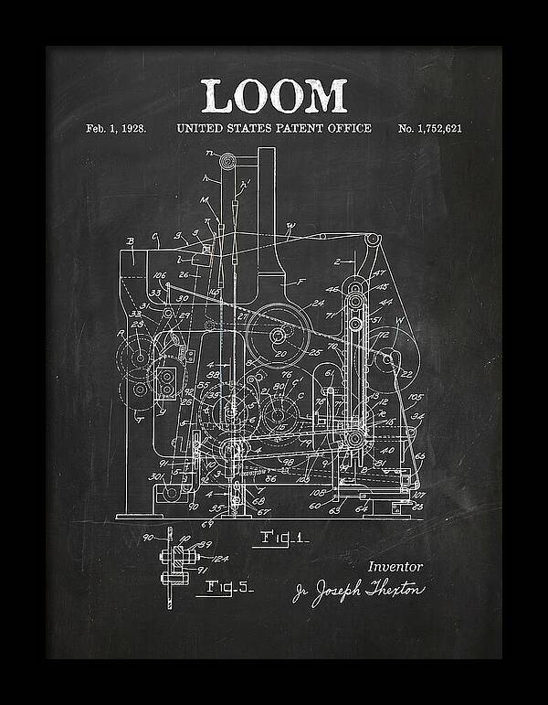 Loom Chalkboard Patent Us1752621a