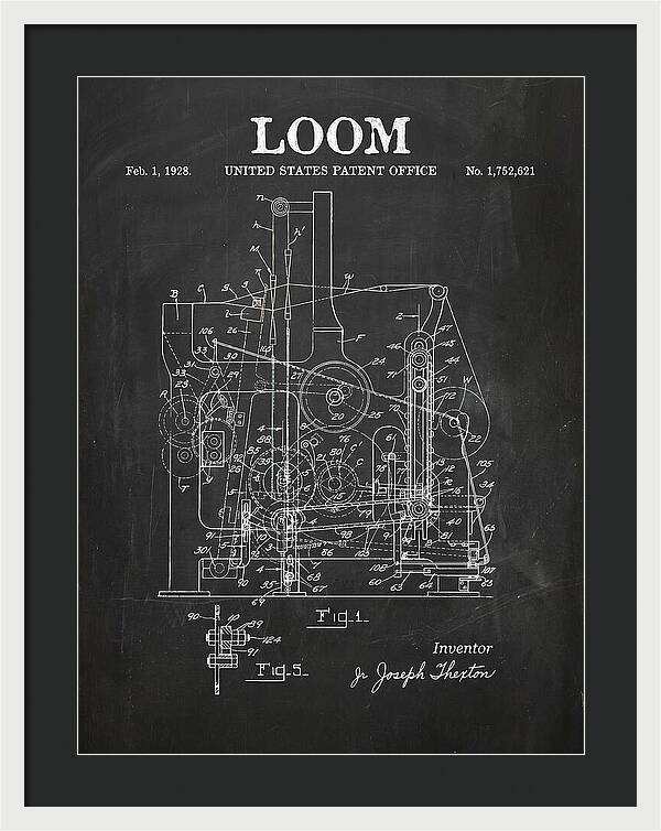 Loom Chalkboard Patent Us1752621a