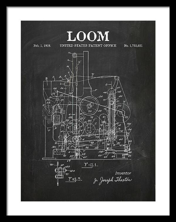 Loom Chalkboard Patent Us1752621a