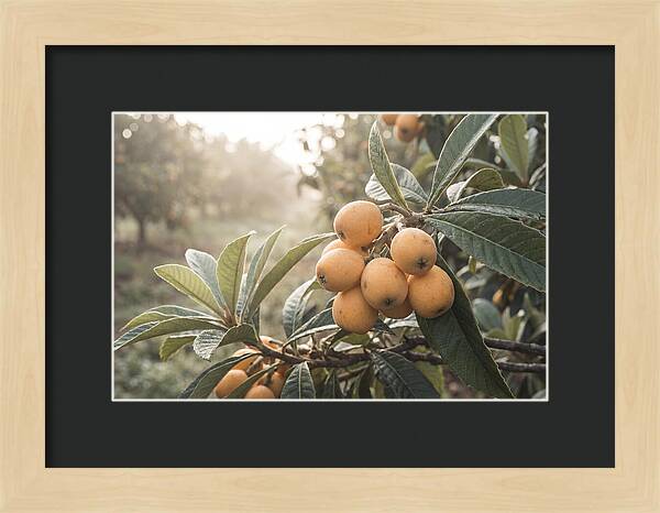 Loquat Cluster In Golden Light