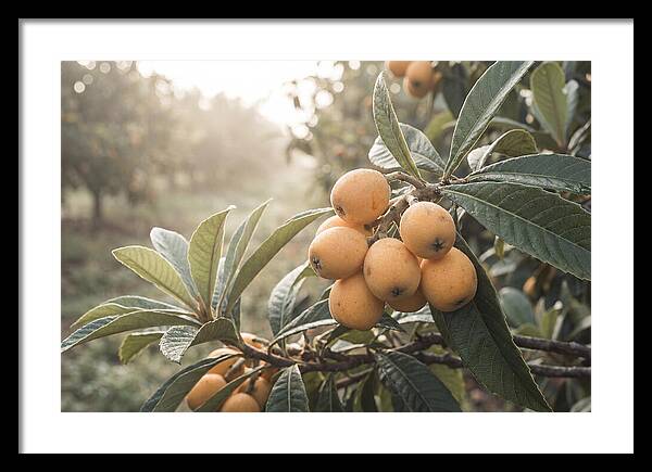 Loquat Cluster In Golden Light