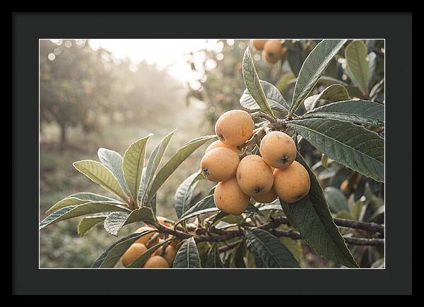 Loquat Cluster In Golden Light