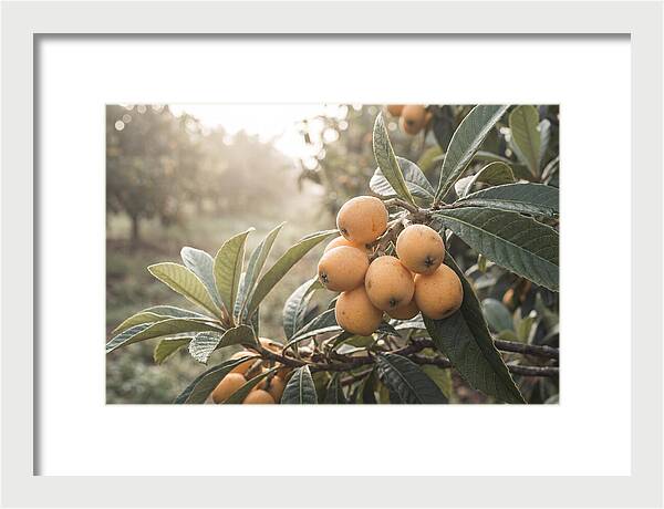 Loquat Cluster In Golden Light