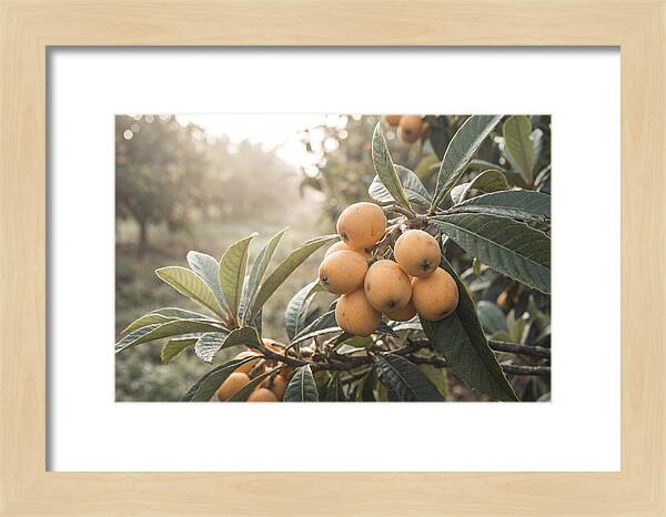 Loquat Cluster In Golden Light