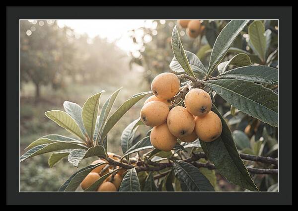 Loquat Cluster In Golden Light