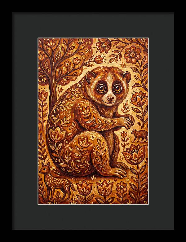 Loris Among Floral Patterns