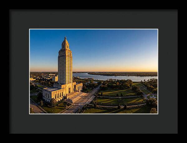 Louisiana State Capitol At Dusk