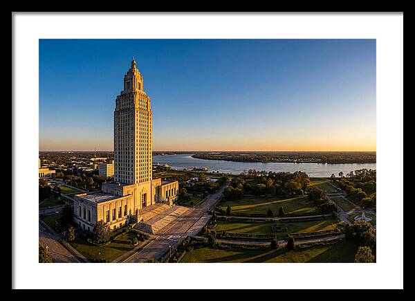 Louisiana State Capitol At Dusk