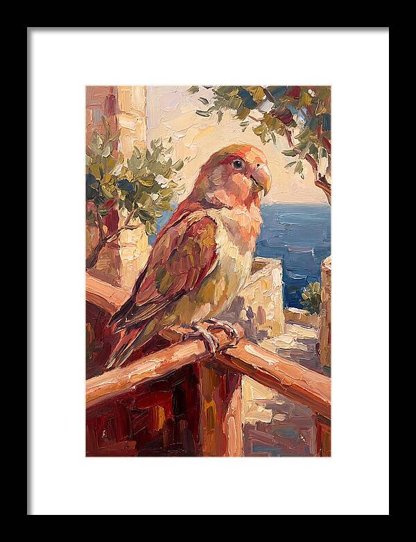 Lovebird Perched By The Sea