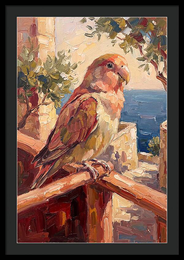 Lovebird Perched By The Sea