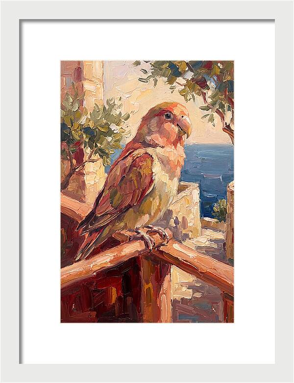 Lovebird Perched By The Sea