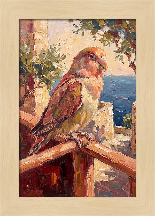 Lovebird Perched By The Sea