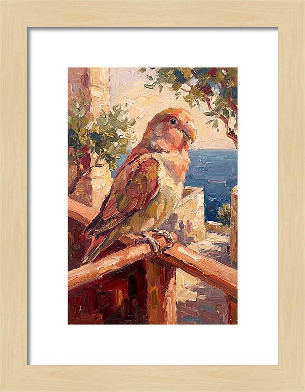 Lovebird Perched By The Sea