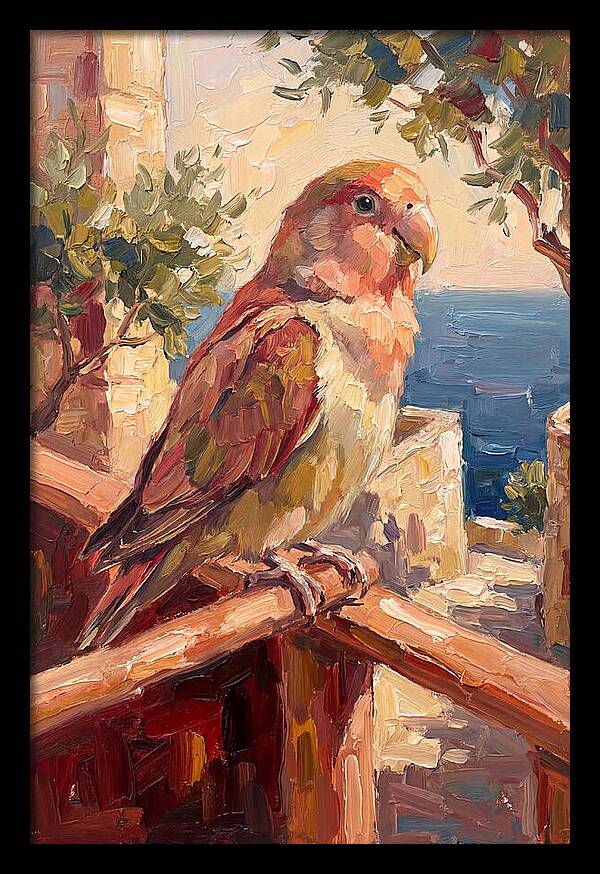 Lovebird Perched By The Sea