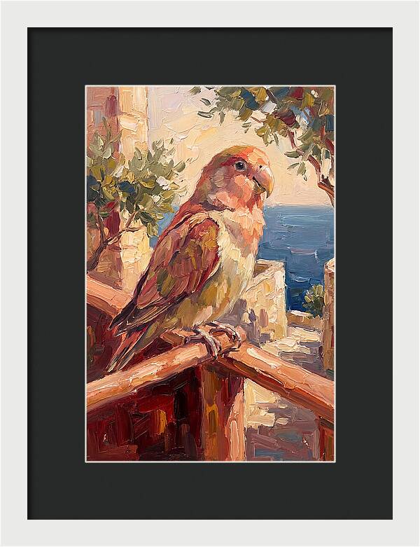 Lovebird Perched By The Sea