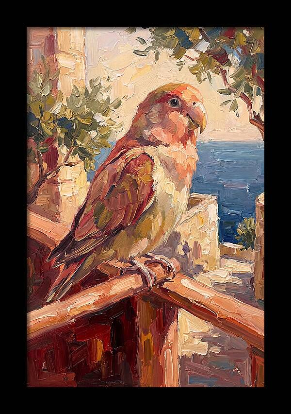 Lovebird Perched By The Sea